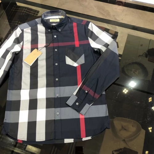 Replica Burberry Shirts Long Sleeved For Men #1009114 $64.00 USD for Wholesale