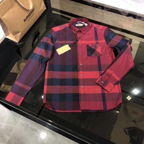 Burberry Shirts Long Sleeved For Men #1009115 $64.00 USD, Wholesale Replica Burberry Shirts