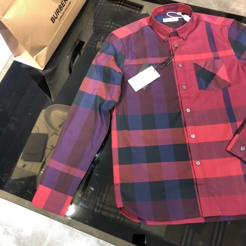 Replica Burberry Shirts Long Sleeved For Men #1009115 $64.00 USD for Wholesale