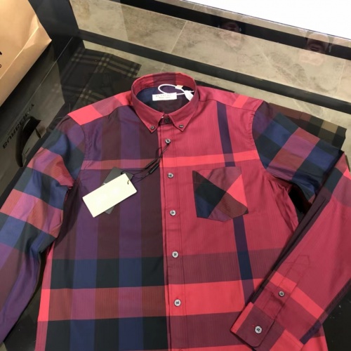 Replica Burberry Shirts Long Sleeved For Men #1009115 $64.00 USD for Wholesale