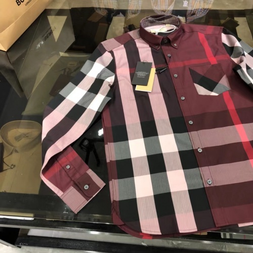 Replica Burberry Shirts Long Sleeved For Men #1009116 $64.00 USD for Wholesale