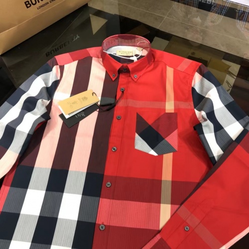 Replica Burberry Shirts Long Sleeved For Men #1009117 $64.00 USD for Wholesale