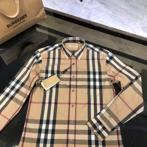 Replica Burberry Shirts Long Sleeved For Men #1009118 $64.00 USD for Wholesale