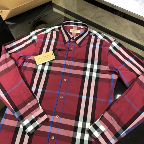 Replica Burberry Shirts Long Sleeved For Men #1009119 $64.00 USD for Wholesale