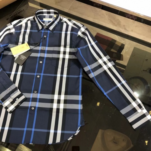 Replica Burberry Shirts Long Sleeved For Men #1009120 $64.00 USD for Wholesale
