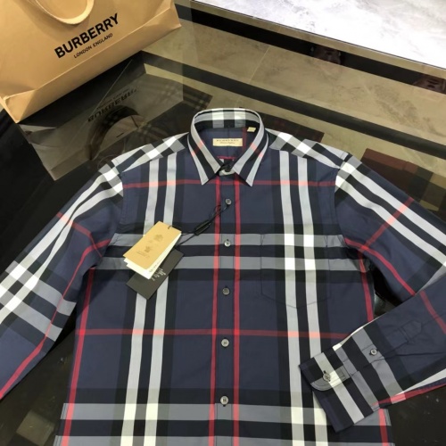 Replica Burberry Shirts Long Sleeved For Men #1009121 $64.00 USD for Wholesale