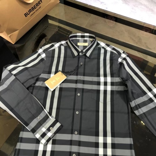 Replica Burberry Shirts Long Sleeved For Men #1009122 $64.00 USD for Wholesale