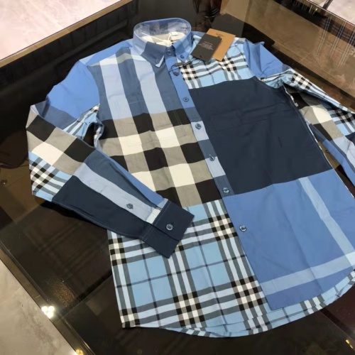 Replica Burberry Shirts Long Sleeved For Men #1009133 $72.00 USD for Wholesale