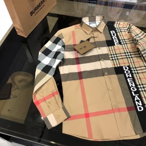 Replica Burberry Shirts Long Sleeved For Men #1009135 $72.00 USD for Wholesale