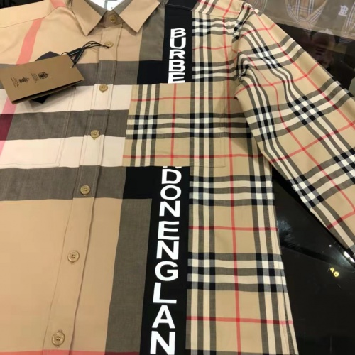 Replica Burberry Shirts Long Sleeved For Men #1009135 $72.00 USD for Wholesale