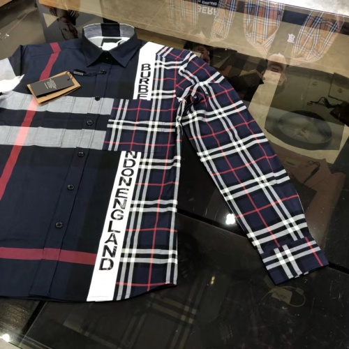 Replica Burberry Shirts Long Sleeved For Men #1009136 $72.00 USD for Wholesale