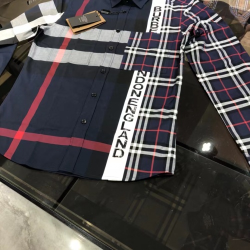 Replica Burberry Shirts Long Sleeved For Men #1009136 $72.00 USD for Wholesale