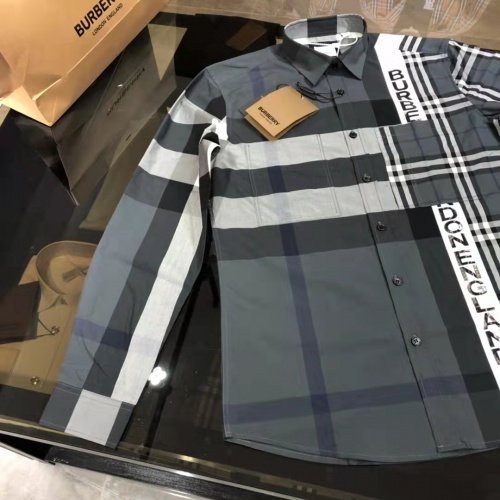 Replica Burberry Shirts Long Sleeved For Men #1009137 $72.00 USD for Wholesale