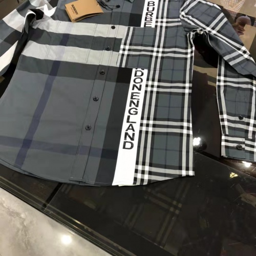 Replica Burberry Shirts Long Sleeved For Men #1009137 $72.00 USD for Wholesale