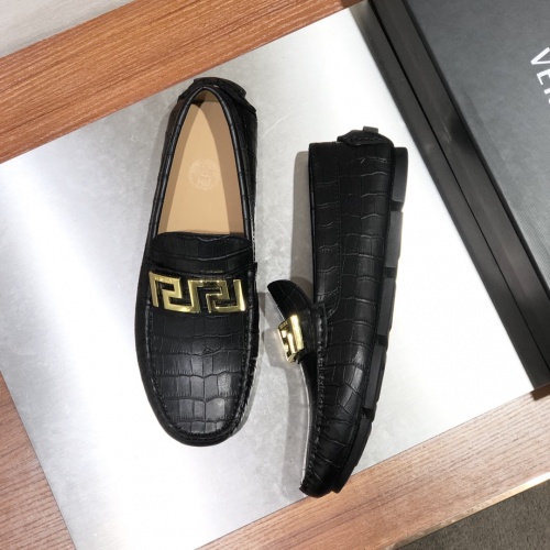 Replica Versace Leather Shoes For Men #1009323 $122.00 USD for Wholesale