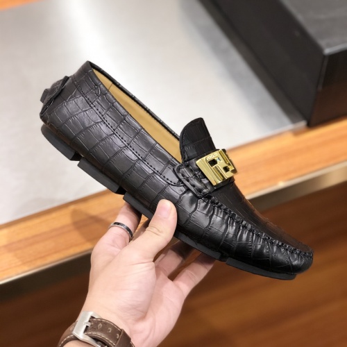 Replica Versace Leather Shoes For Men #1009323 $122.00 USD for Wholesale