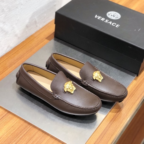Replica Versace Leather Shoes For Men #1009329 $122.00 USD for Wholesale