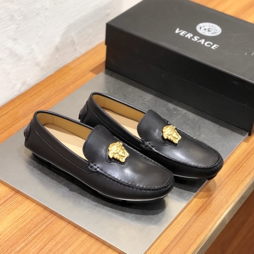 Replica Versace Leather Shoes For Men #1009331 $122.00 USD for Wholesale