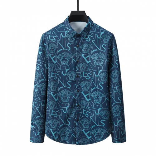 Versace Shirts Long Sleeved For Men #1009896 $34.00 USD, Wholesale Replica Versace Shirts