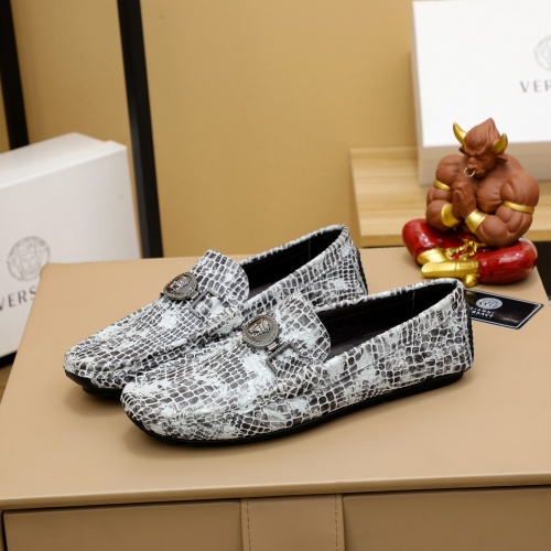 Replica Versace Leather Shoes For Men #1010974 $68.00 USD for Wholesale