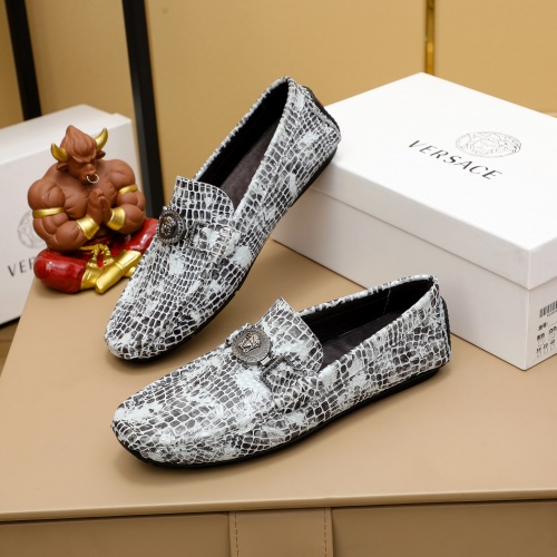 Replica Versace Leather Shoes For Men #1010974 $68.00 USD for Wholesale