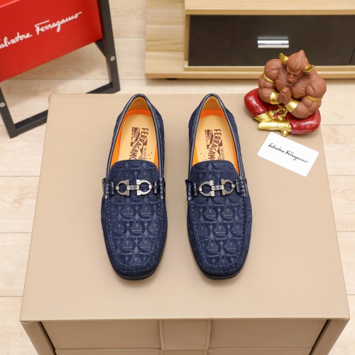 Replica Salvatore Ferragamo Leather Shoes For Men #1011028 $68.00 USD for Wholesale
