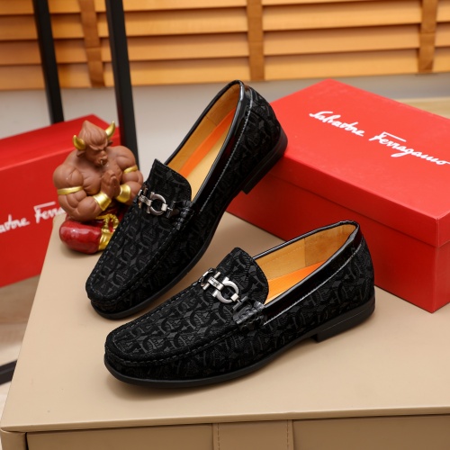 Replica Salvatore Ferragamo Leather Shoes For Men #1011029 $68.00 USD for Wholesale