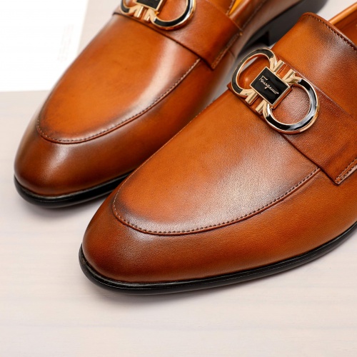 Replica Salvatore Ferragamo Leather Shoes For Men #1011032 $68.00 USD for Wholesale