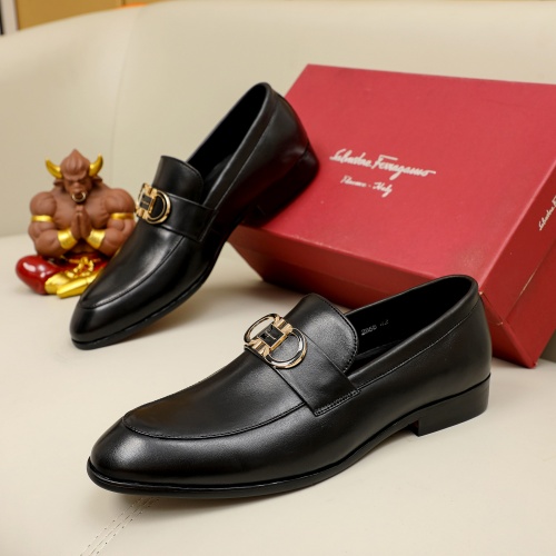 Replica Salvatore Ferragamo Leather Shoes For Men #1011033 $68.00 USD for Wholesale