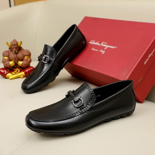Replica Salvatore Ferragamo Leather Shoes For Men #1011035 $68.00 USD for Wholesale