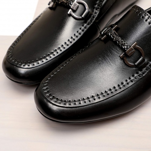 Replica Salvatore Ferragamo Leather Shoes For Men #1011035 $68.00 USD for Wholesale