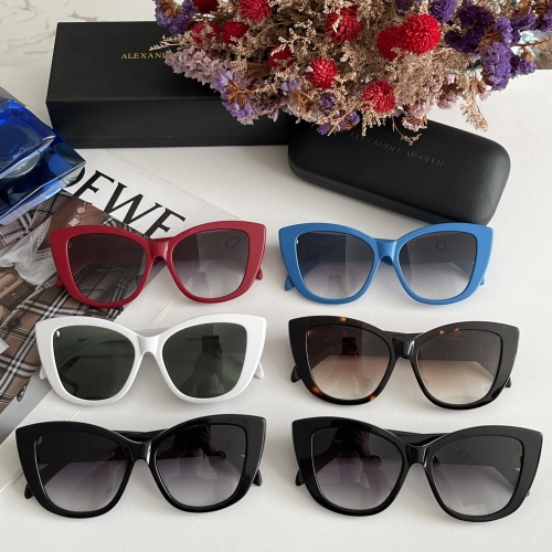 Replica Alexander McQueen AAA Quality Sunglasses #1011042 $52.00 USD for Wholesale