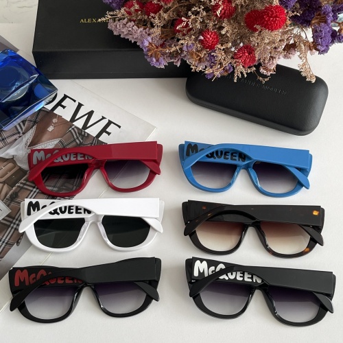 Replica Alexander McQueen AAA Quality Sunglasses #1011042 $52.00 USD for Wholesale