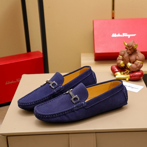 Replica Salvatore Ferragamo Leather Shoes For Men #1011048 $64.00 USD for Wholesale