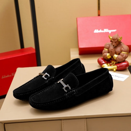 Replica Salvatore Ferragamo Leather Shoes For Men #1011049 $64.00 USD for Wholesale