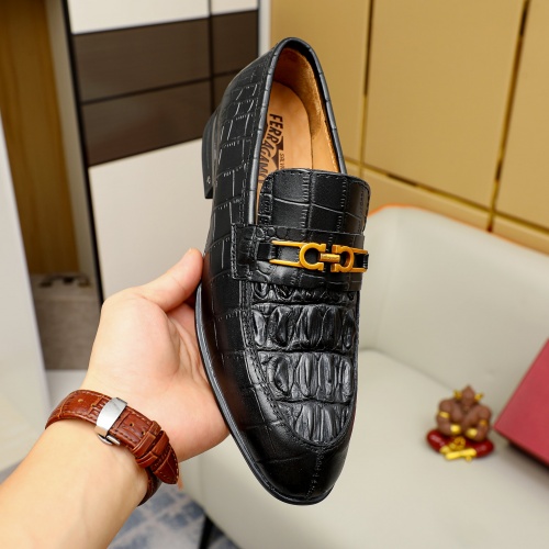 Replica Salvatore Ferragamo Leather Shoes For Men #1011050 $85.00 USD for Wholesale