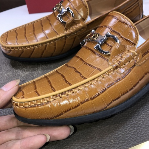 Replica Salvatore Ferragamo Leather Shoes For Men #1011391 $85.00 USD for Wholesale