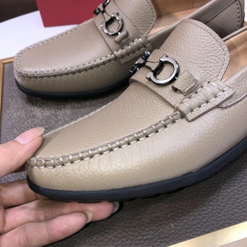Replica Salvatore Ferragamo Leather Shoes For Men #1011395 $85.00 USD for Wholesale