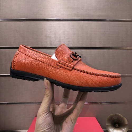 Replica Salvatore Ferragamo Leather Shoes For Men #1011396 $85.00 USD for Wholesale