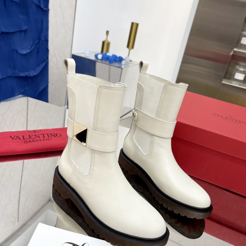 Replica Valentino Boots For Women #1011605 $100.00 USD for Wholesale