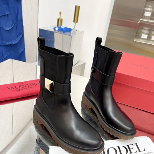 Replica Valentino Boots For Women #1011606 $100.00 USD for Wholesale