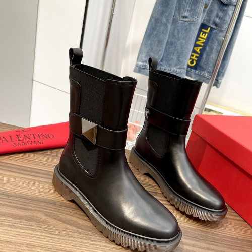 Replica Valentino Boots For Women #1011607 $100.00 USD for Wholesale