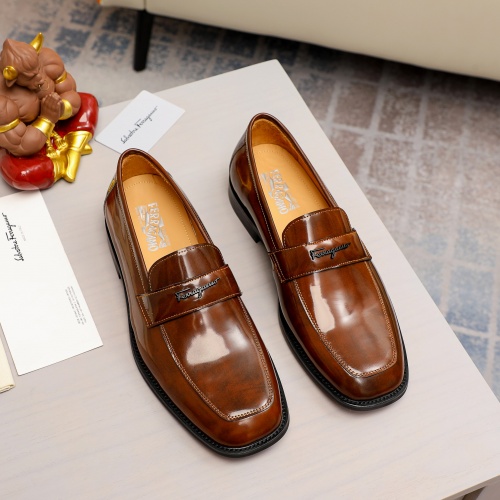 Salvatore Ferragamo Leather Shoes For Men #1011657