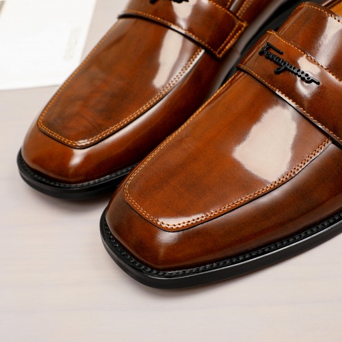 Replica Salvatore Ferragamo Leather Shoes For Men #1011657 $85.00 USD for Wholesale