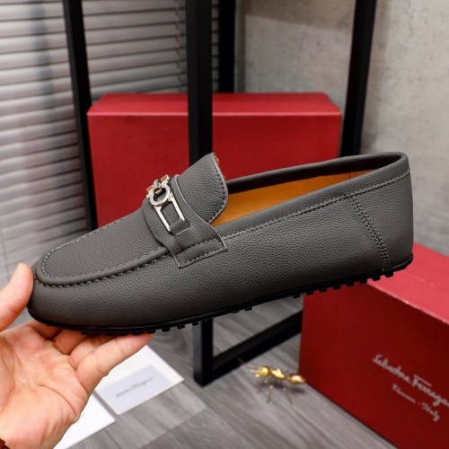 Replica Salvatore Ferragamo Leather Shoes For Men #1012094 $85.00 USD for Wholesale