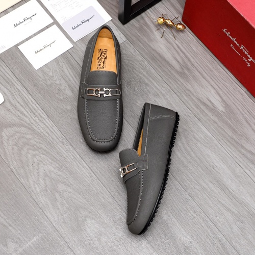 Replica Salvatore Ferragamo Leather Shoes For Men #1012094 $85.00 USD for Wholesale