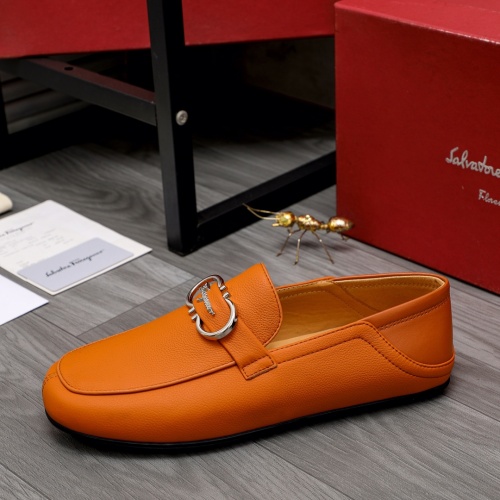 Replica Salvatore Ferragamo Leather Shoes For Men #1012097 $85.00 USD for Wholesale