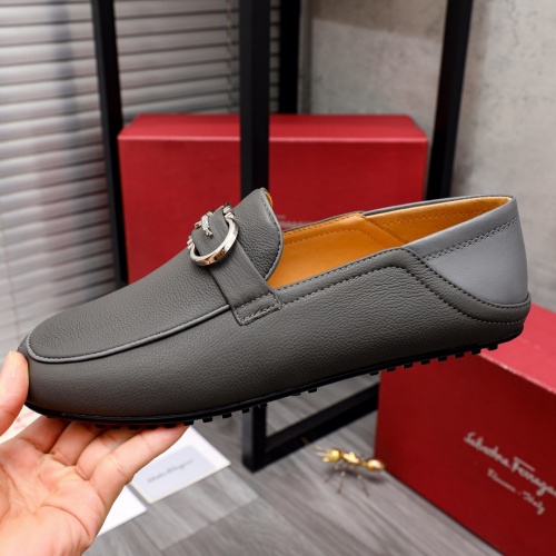 Replica Salvatore Ferragamo Leather Shoes For Men #1012099 $85.00 USD for Wholesale