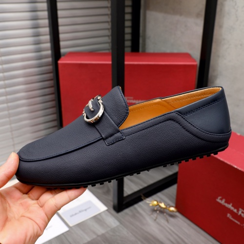 Replica Salvatore Ferragamo Leather Shoes For Men #1012100 $85.00 USD for Wholesale