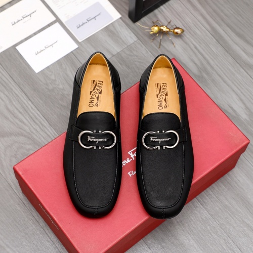 Replica Salvatore Ferragamo Leather Shoes For Men #1012101 $85.00 USD for Wholesale